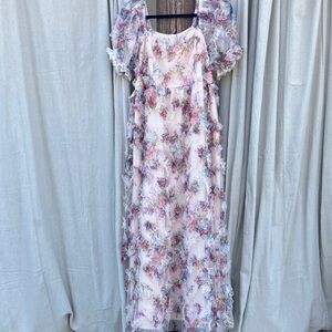 Floral Ruffle Maternity Dress